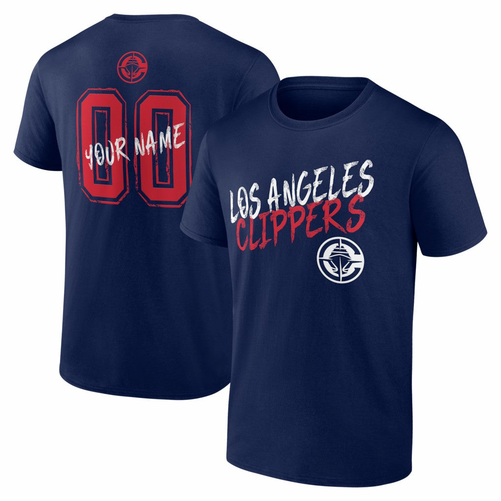 LA Clippers Big & Tall Hustle Personalized Name & Number T-Shirt - Navy shop