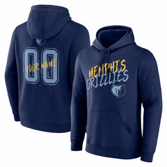 Memphis Grizzlies Big & Tall Hustle Personalized Name & Number Hoodie - Navy shop