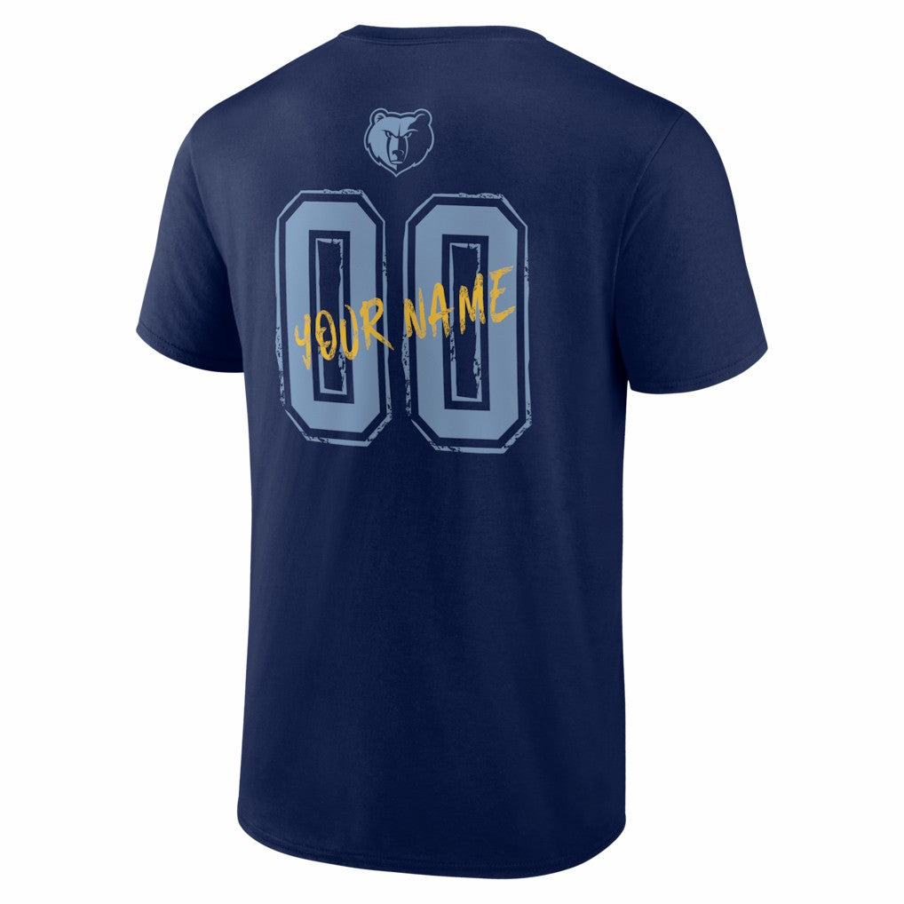 Memphis Grizzlies Big & Tall Hustle Personalized Name & Number T-Shirt - Navy on sale