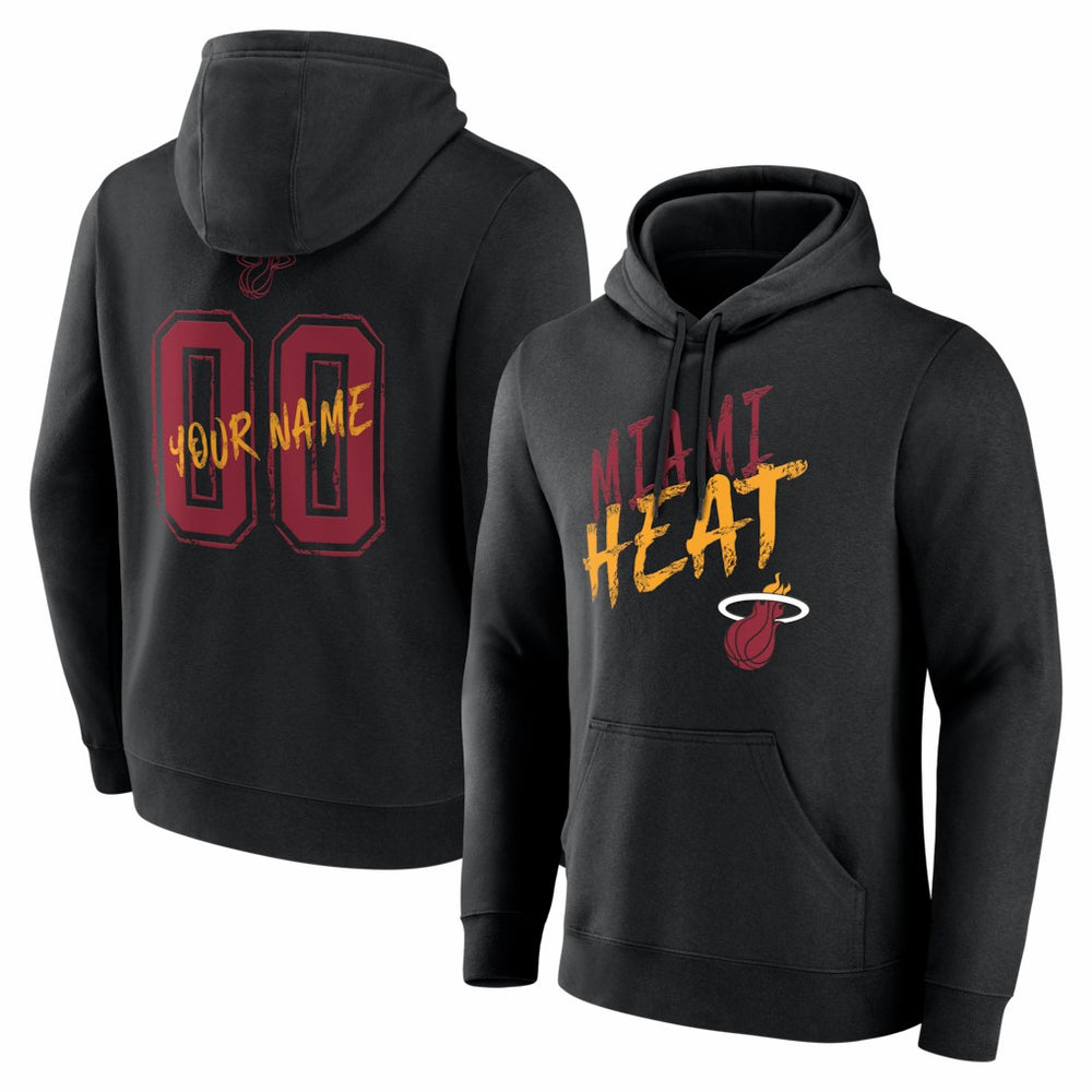 Miami Heat Big & Tall Hustle Personalized Name & Number Hoodie - Black outlet