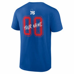 Philadelphia 76ers Big & Tall Hustle Personalized Name & Number T-Shirt - Royal sale