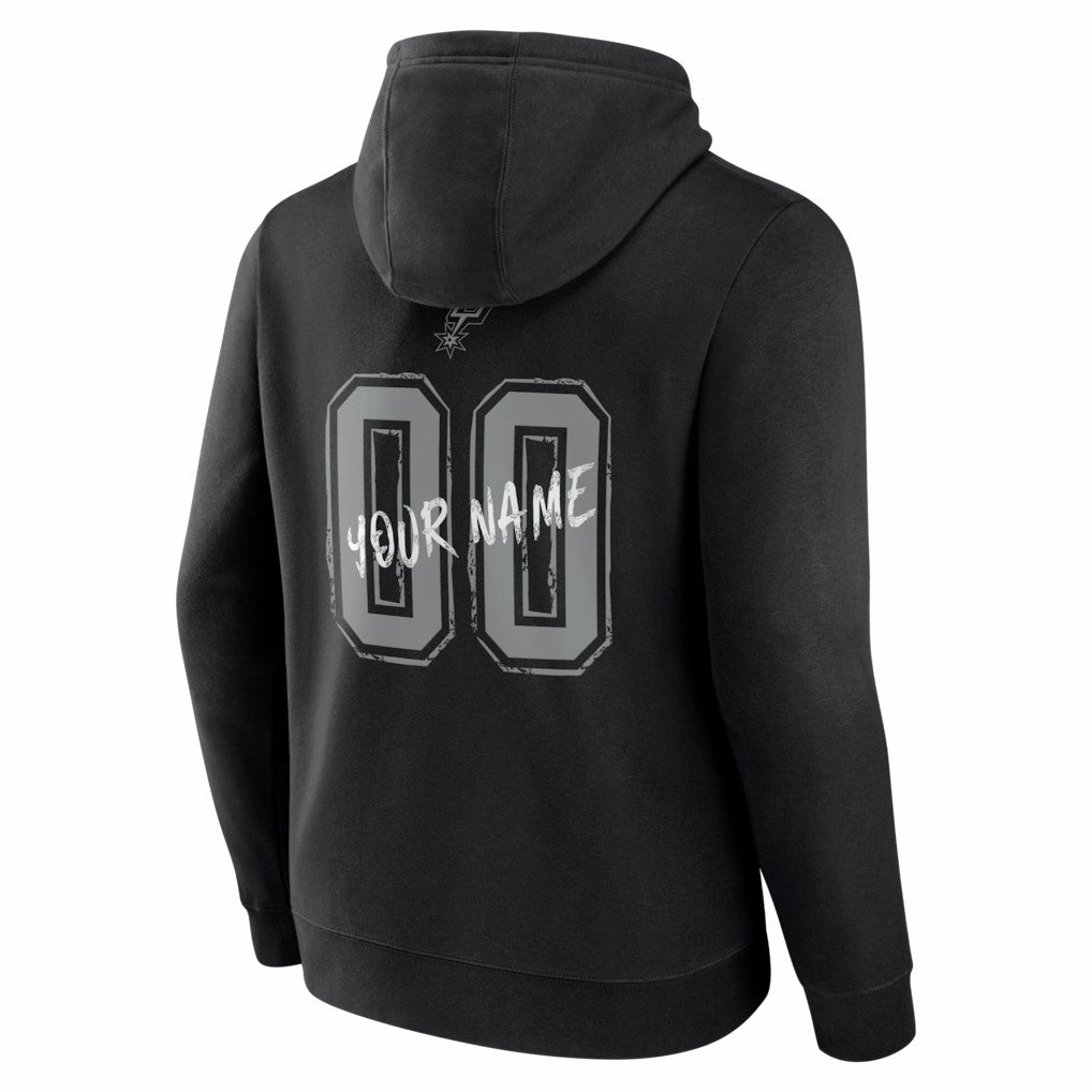 San Antonio Spurs Big & Tall Hustle Personalized Name & Number Hoodie - Black shop