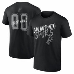 San Antonio Spurs Big & Tall Hustle Personalized Name & Number T-Shirt - Black on sale