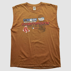 Boston Red Sox Gildan 2004 Tank - Brown Vintage