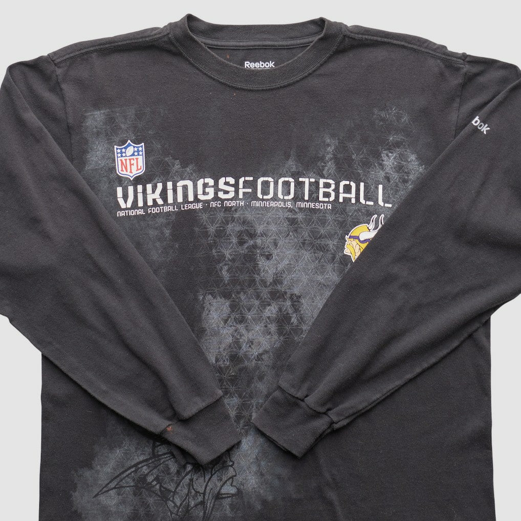 Minnesota Vikings Reebok 2000s Long Sleeve T-shirt - Black Vintage on sale