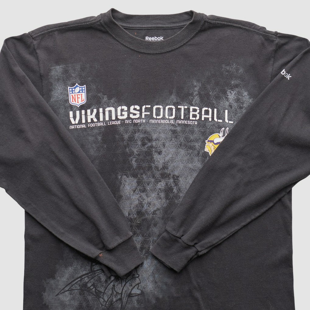 Minnesota Vikings Reebok 2000s Long Sleeve T-shirt - Black Vintage on sale