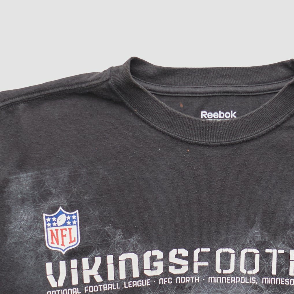 Minnesota Vikings Reebok 2000s Long Sleeve T-shirt - Black Vintage on sale