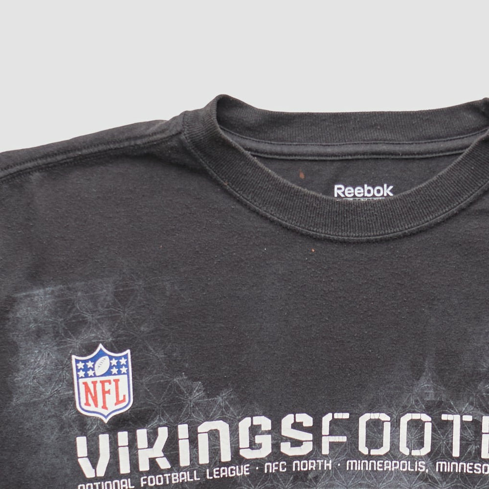 Minnesota Vikings Reebok 2000s Long Sleeve T-shirt - Black Vintage on sale