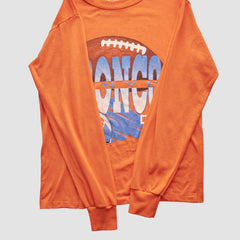 Denver Broncos NFL 90s Long Sleeve T-shirt - Orange Vintage discount