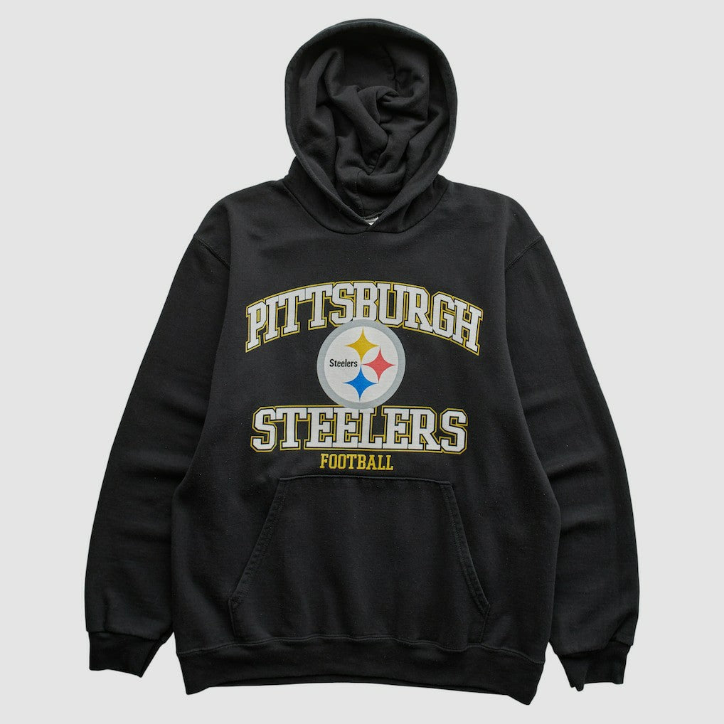 Pittsburgh Steelers NFL 2000s Hooded Pullover Sweatshirt - Black Vintage outlet