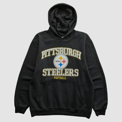 Pittsburgh Steelers NFL 2000s Hooded Pullover Sweatshirt - Black Vintage outlet