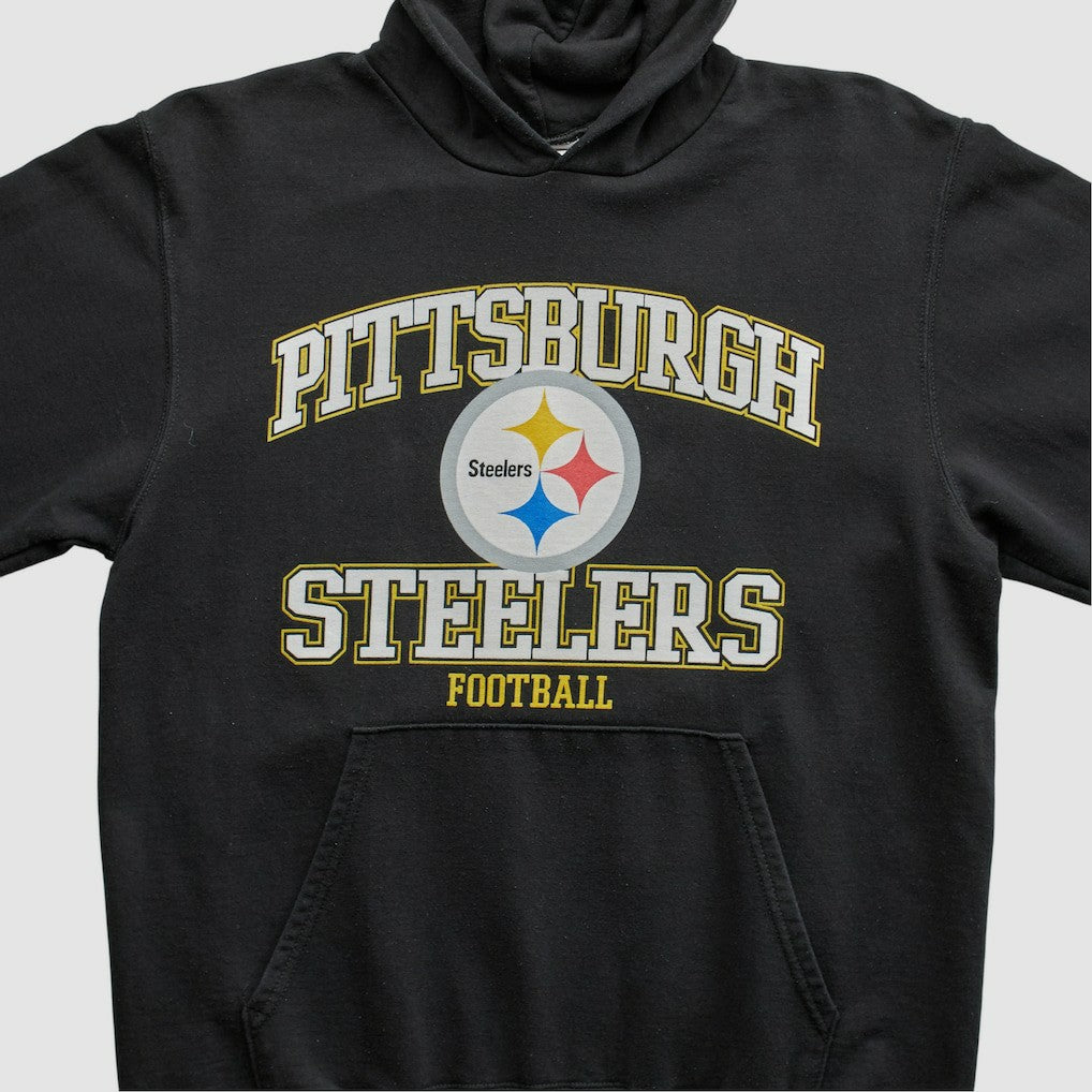 Pittsburgh Steelers NFL 2000s Hooded Pullover Sweatshirt - Black Vintage outlet