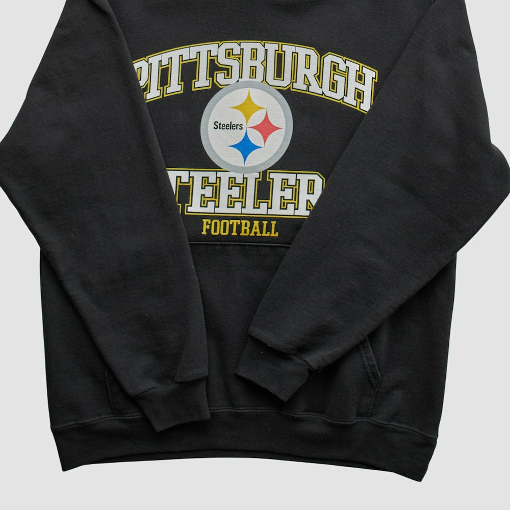 Pittsburgh Steelers NFL 2000s Hooded Pullover Sweatshirt - Black Vintage outlet
