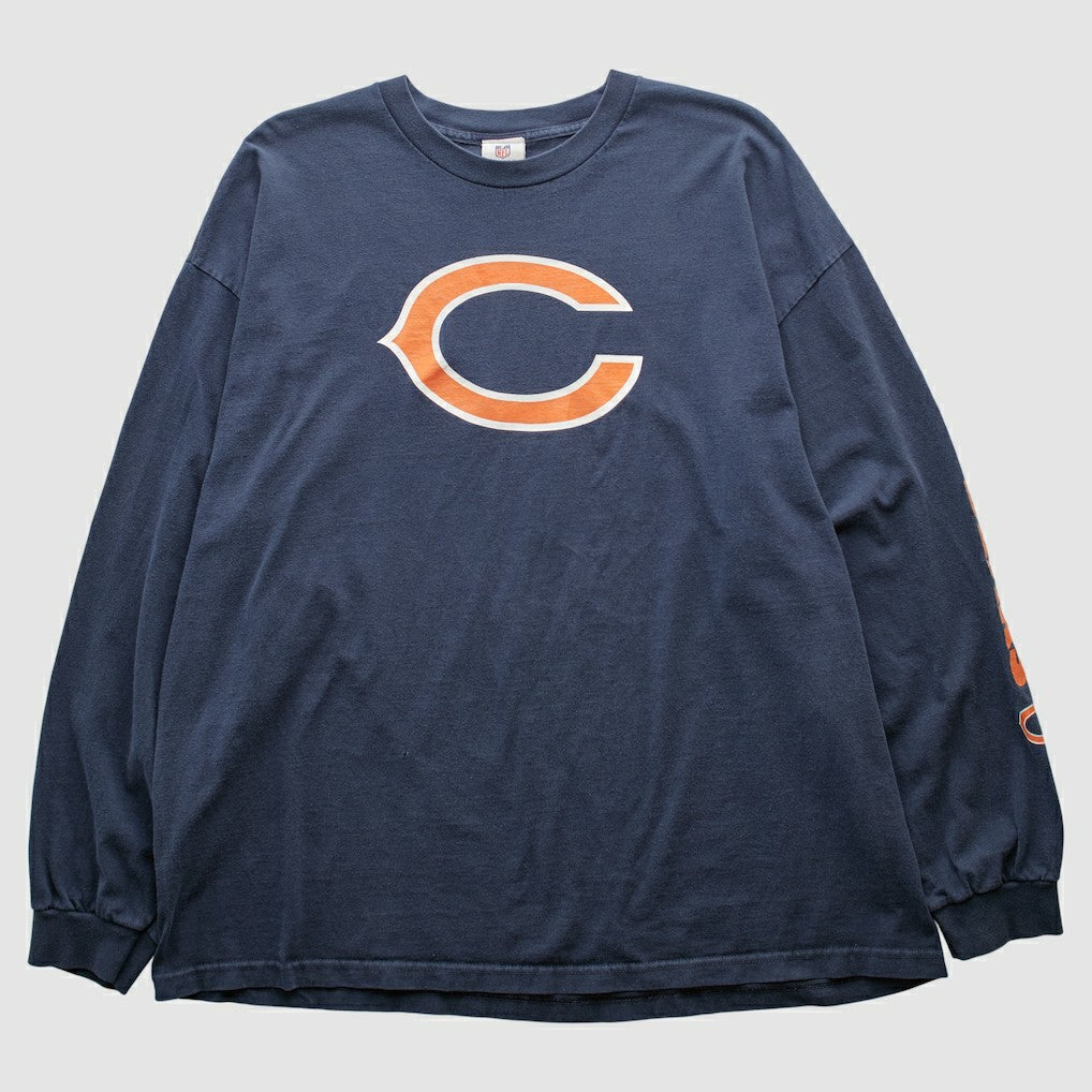 Chicago Bears NFL 2010s Long Sleeve T-shirt - Navy Vintage discount