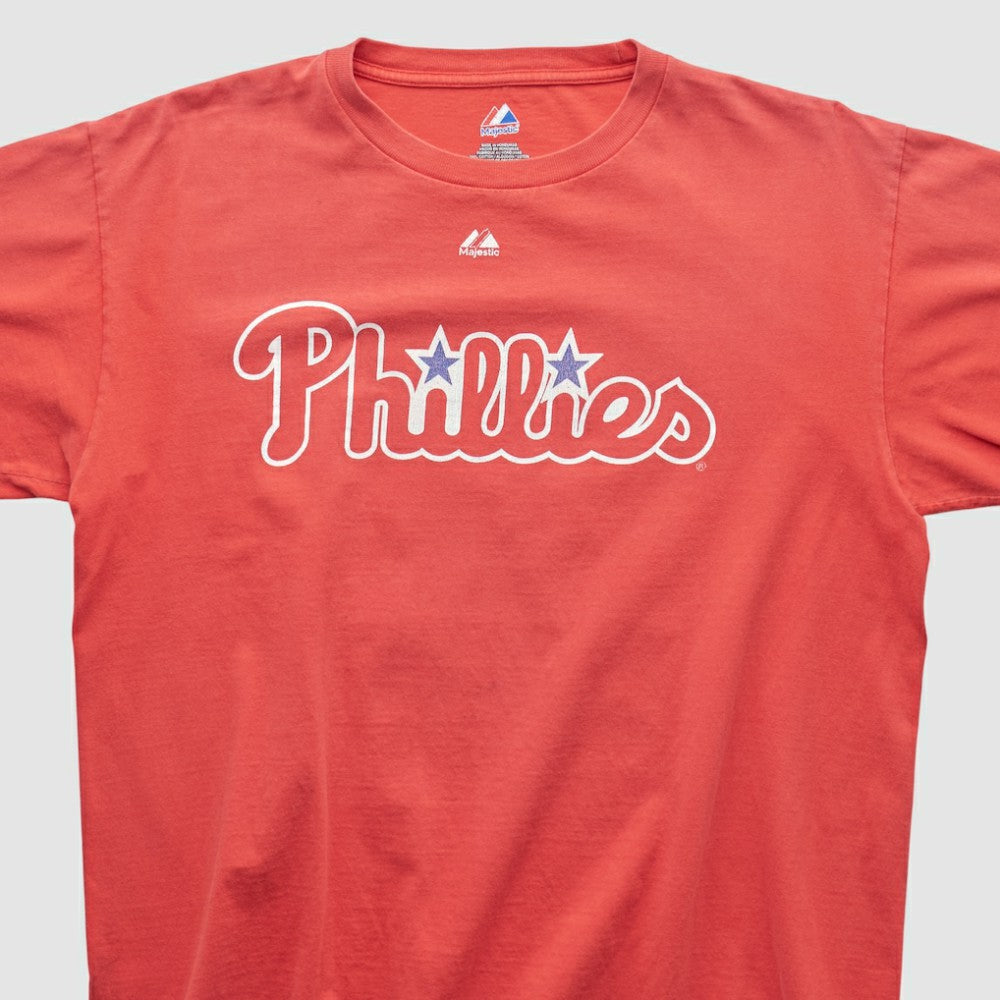 Philadelphia Phillies Majestic 2000s T-shirt - Red Vintage