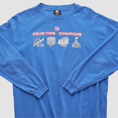 New York Giants NFL 2010s Long Sleeve T-shirt - Blue Vintage cheap