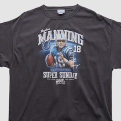 Payton Manning Super Bowl XLI Reebok 2000s T-shirt - Black Vintage online