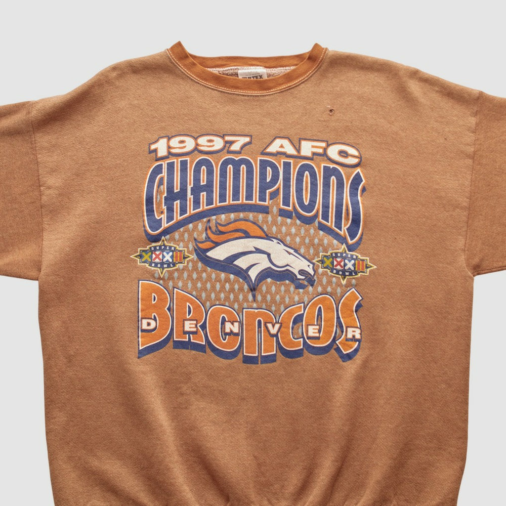 Denver Broncos Tultex 1997 Pullover Sweatshirt - Brown Vintage cheap