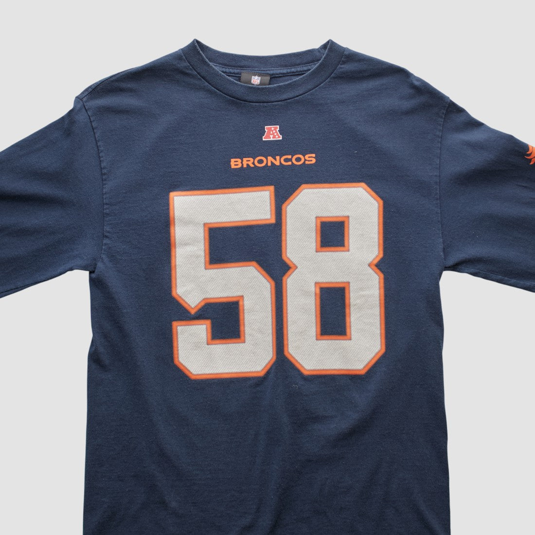 Denver Broncos NFL 2010s Long Sleeve T-shirt - Navy Vintage outlet