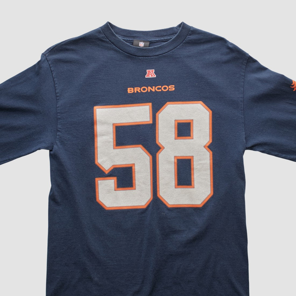Denver Broncos NFL 2010s Long Sleeve T-shirt - Navy Vintage outlet