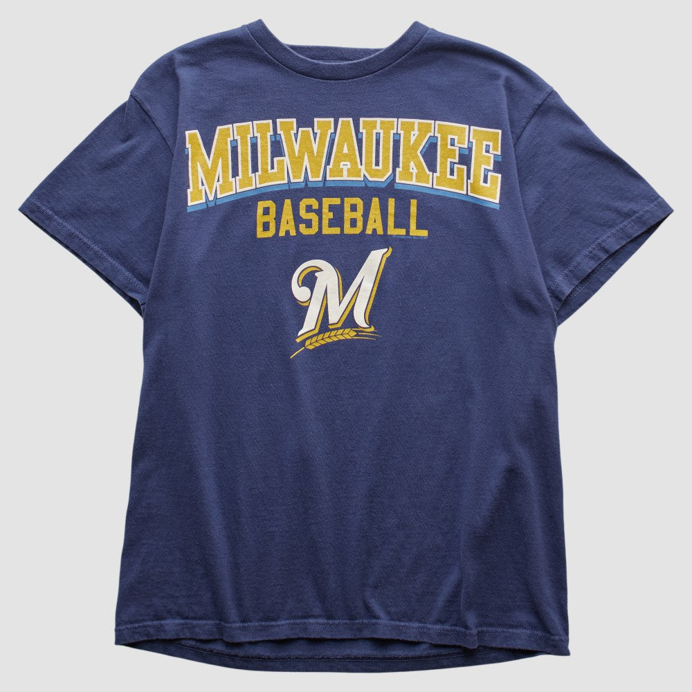 Milwaukee Brewers Genuine Merchandise 2000s T-shirt - Navy Vintage