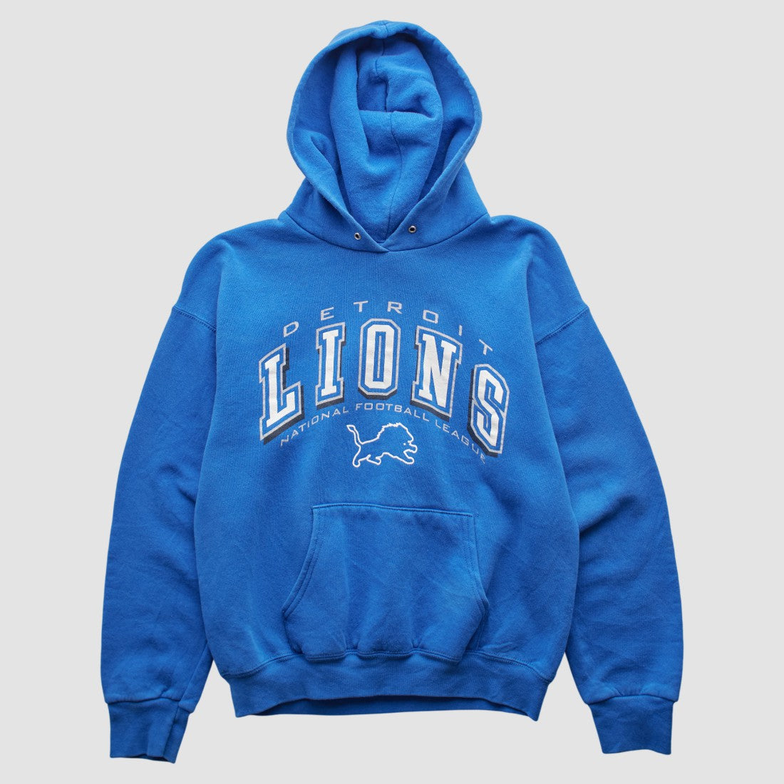 Detroit Lions 2000s Hooded Pullover Sweatshirt - Blue Vintage on sale