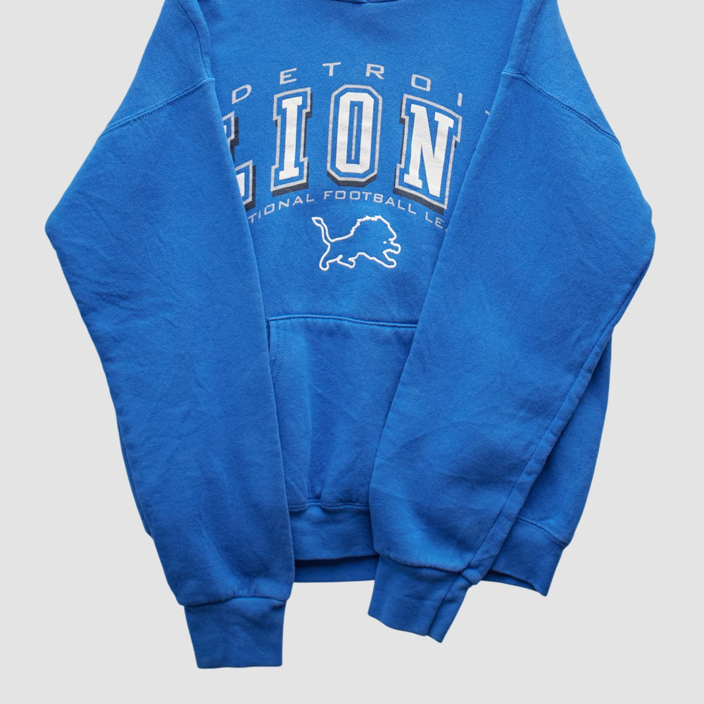 Detroit Lions 2000s Hooded Pullover Sweatshirt - Blue Vintage on sale