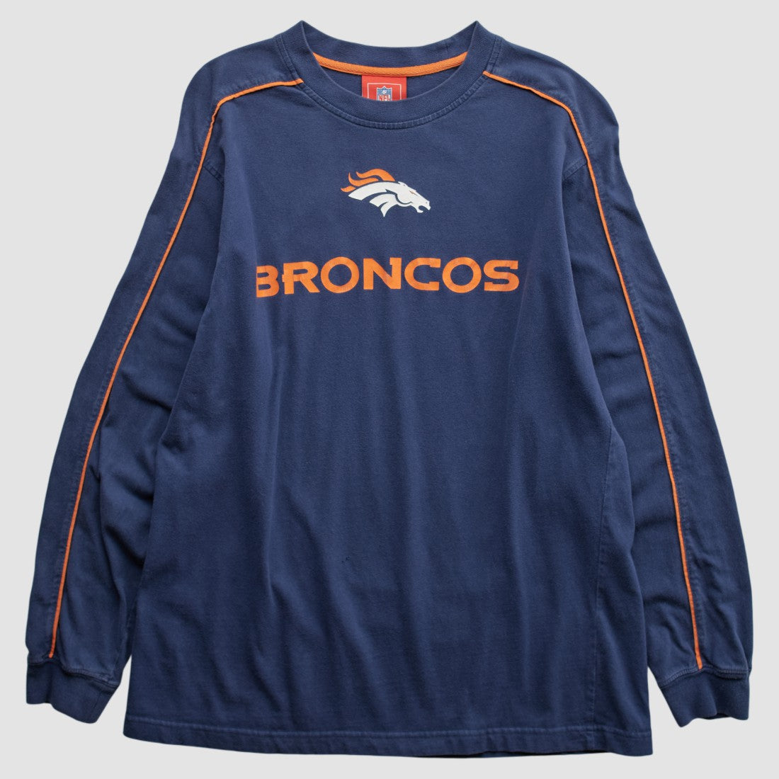 Denver Broncos NFL 2000s Long Sleeve T-shirt - Navy Vintage cheap
