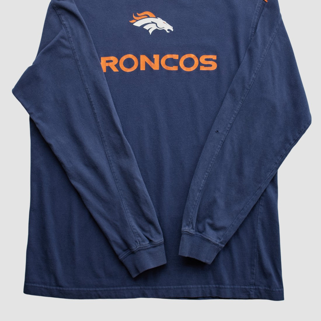 Denver Broncos NFL 2000s Long Sleeve T-shirt - Navy Vintage cheap