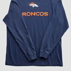 Denver Broncos NFL 2000s Long Sleeve T-shirt - Navy Vintage cheap