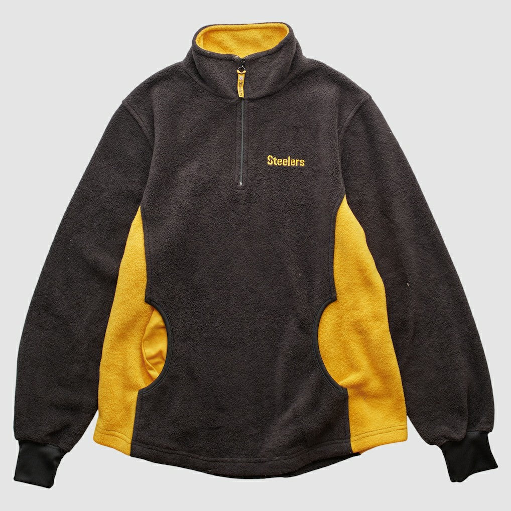 Pittsburgh Steelers NFL 2000s 1/4 Zip Sweatshirt - Black Vintage sale