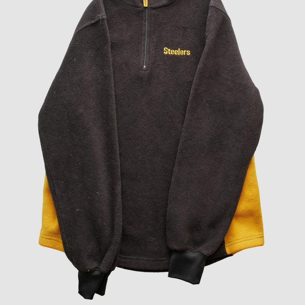 Pittsburgh Steelers NFL 2000s 1/4 Zip Sweatshirt - Black Vintage sale