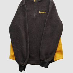 Pittsburgh Steelers NFL 2000s 1/4 Zip Sweatshirt - Black Vintage sale