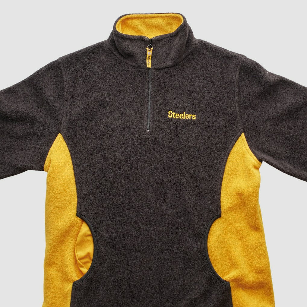 Pittsburgh Steelers NFL 2000s 1/4 Zip Sweatshirt - Black Vintage sale