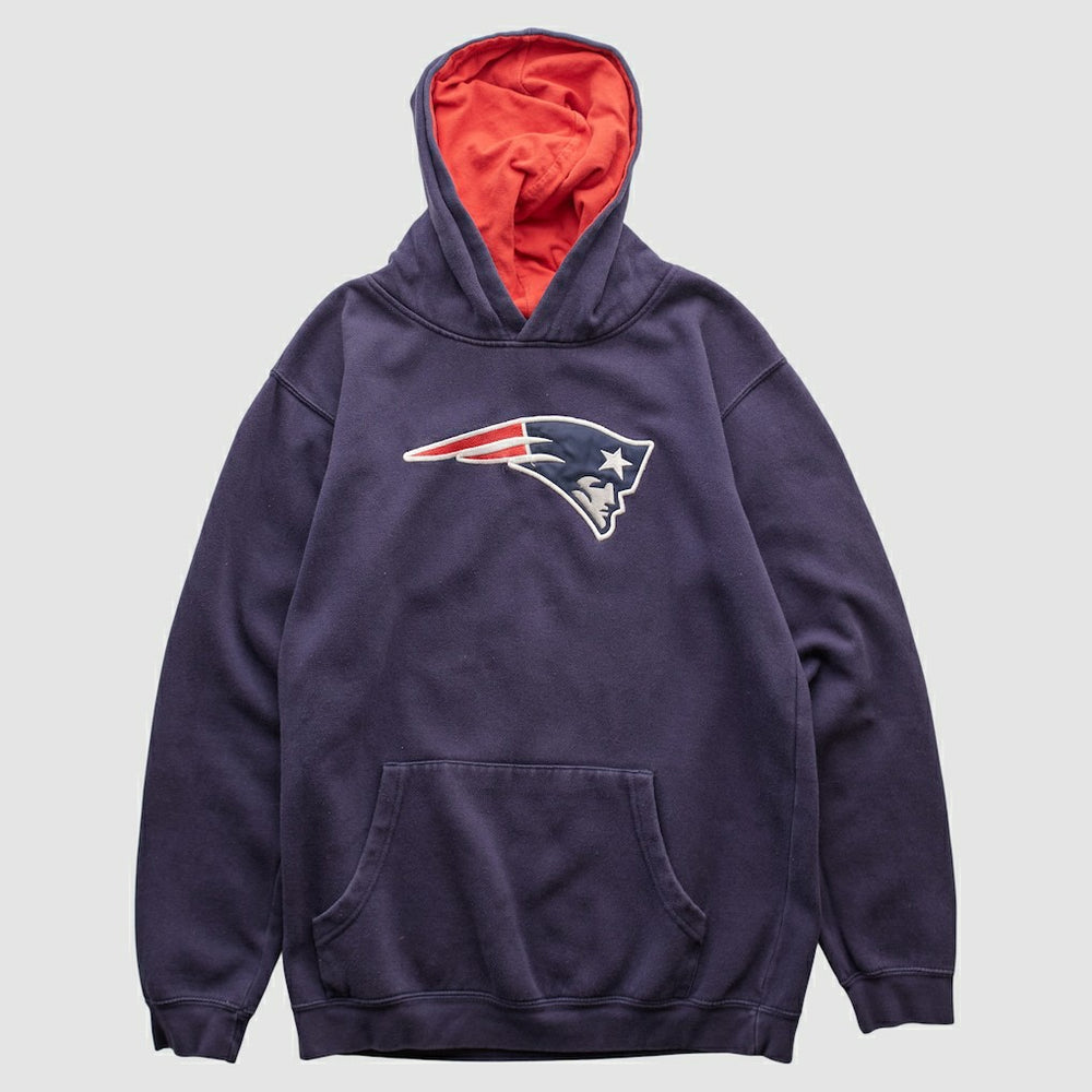 New England Patriots NFL 2000s Hooded Pullover Sweatshirt - Navy Vintage outlet