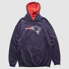 New England Patriots NFL 2000s Hooded Pullover Sweatshirt - Navy Vintage outlet