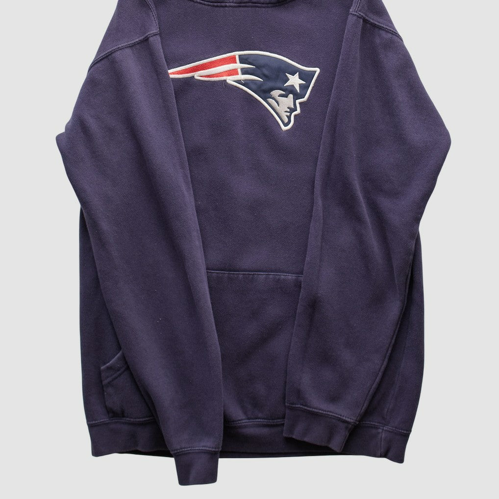 New England Patriots NFL 2000s Hooded Pullover Sweatshirt - Navy Vintage outlet