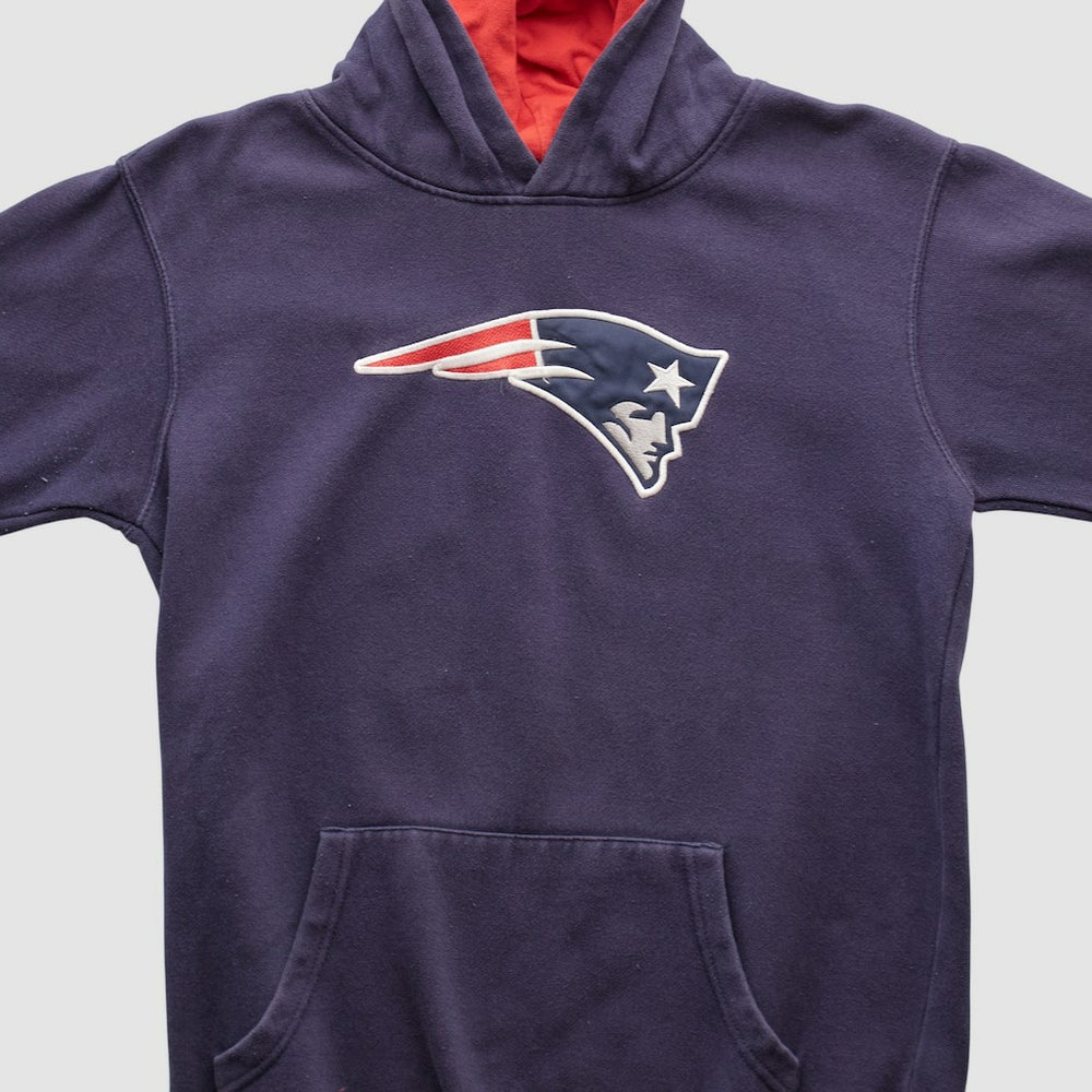 New England Patriots NFL 2000s Hooded Pullover Sweatshirt - Navy Vintage outlet