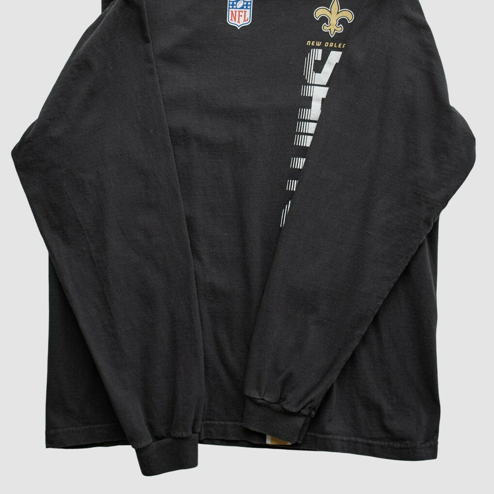 New Orleans Saints Reebok 2000s Long Sleeve T-shirt - Black Vintage for sale