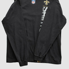 New Orleans Saints Reebok 2000s Long Sleeve T-shirt - Black Vintage for sale