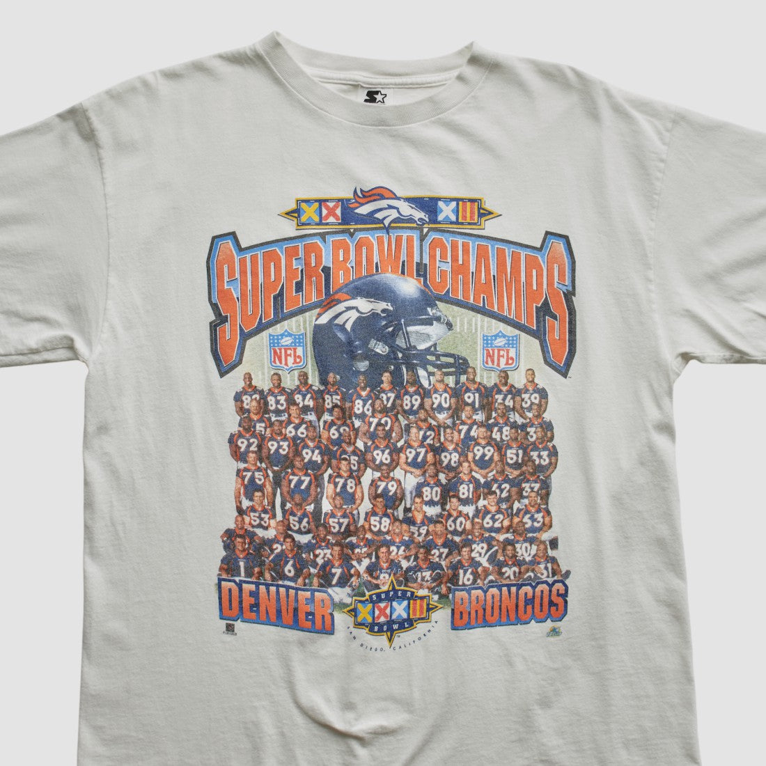 Denver Broncos Starter 1998 T-shirt - White Vintage discount