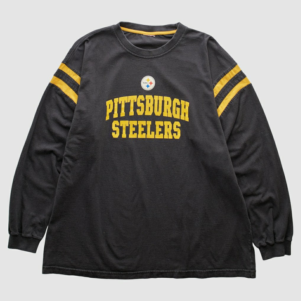 Pittsburgh Steelers 2000s Long Sleeve T-shirt - Black Vintage discount
