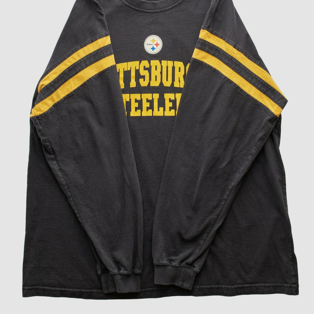 Pittsburgh Steelers 2000s Long Sleeve T-shirt - Black Vintage discount