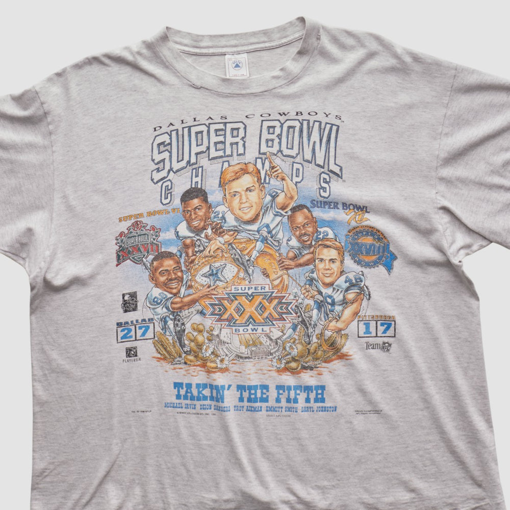 Dallas Cowboys Delta 1996 T-shirt - Heather Gray Vintage cheap
