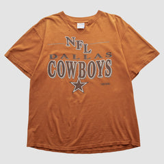 Dallas Cowboys Trench 90s T-shirt - Orange Vintage sale