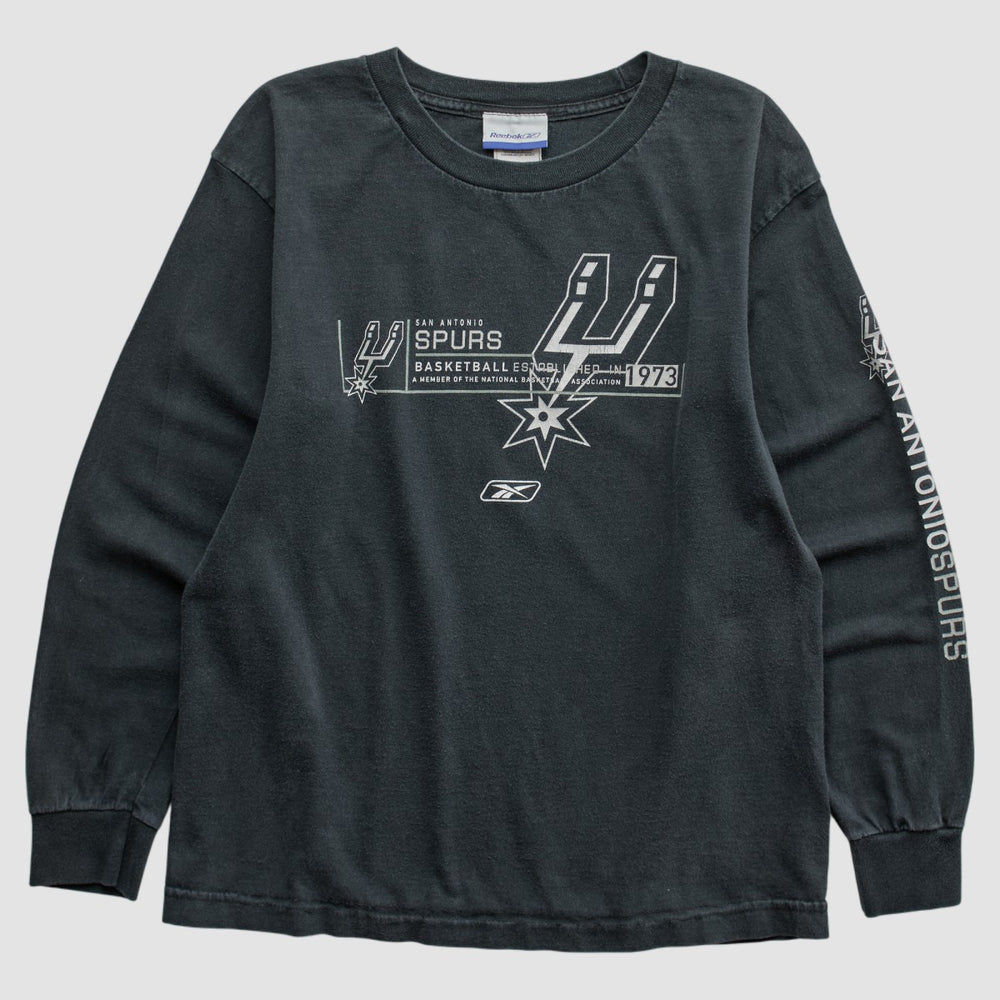 San Antonio Spurs Reebok 2000s Long Sleeve T-shirt - Black Vintage | Vintage discount