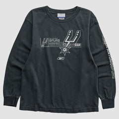 San Antonio Spurs Reebok 2000s Long Sleeve T-shirt - Black Vintage | Vintage discount