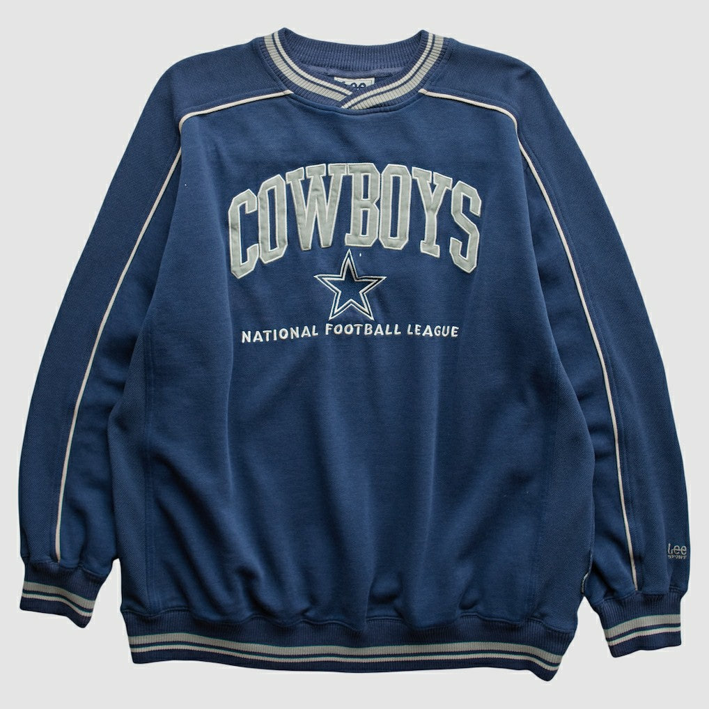 Dallas Cowboys Lee Apparel 90s Pullover Sweatshirt - Navy Vintage on sale