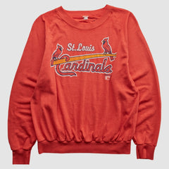 St. Louis Cardinals 80s Pullover Sweatshirt - Red Vintage