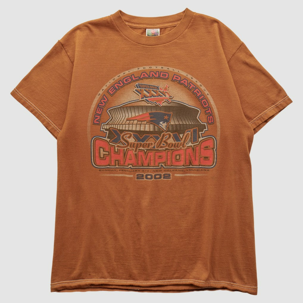 New England Patriots 2002 T-shirt - Orange Vintage cheap
